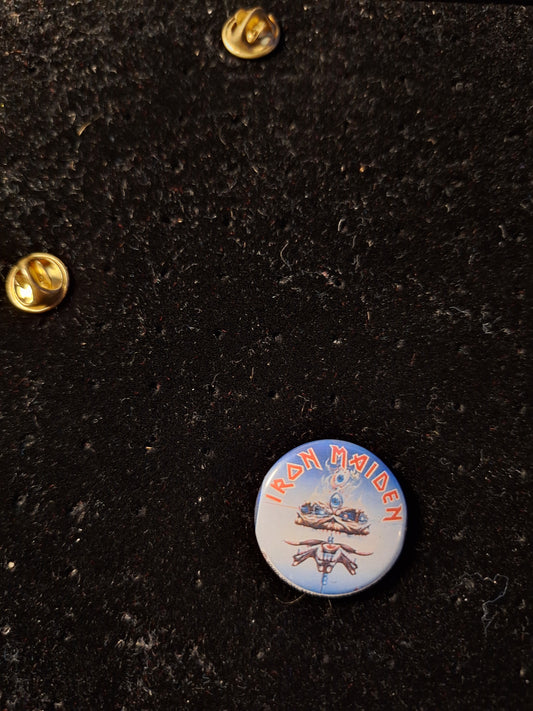 Iron maiden button 8