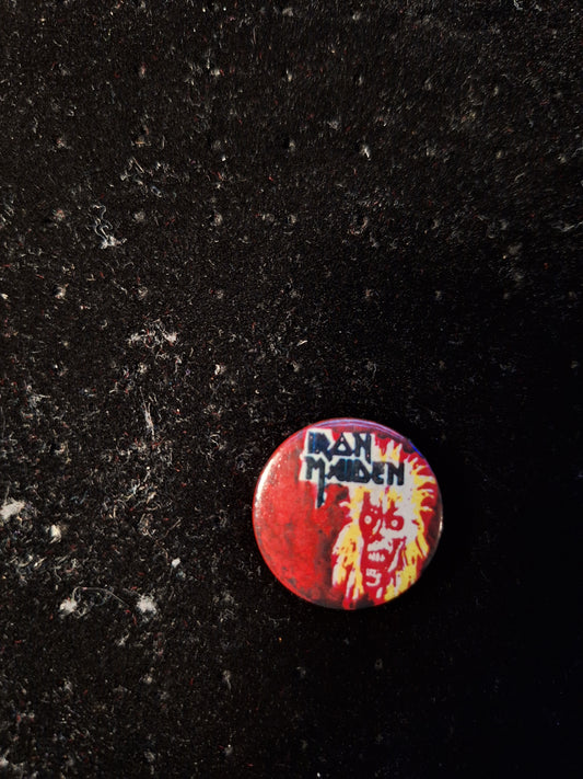 Iron maiden button 6