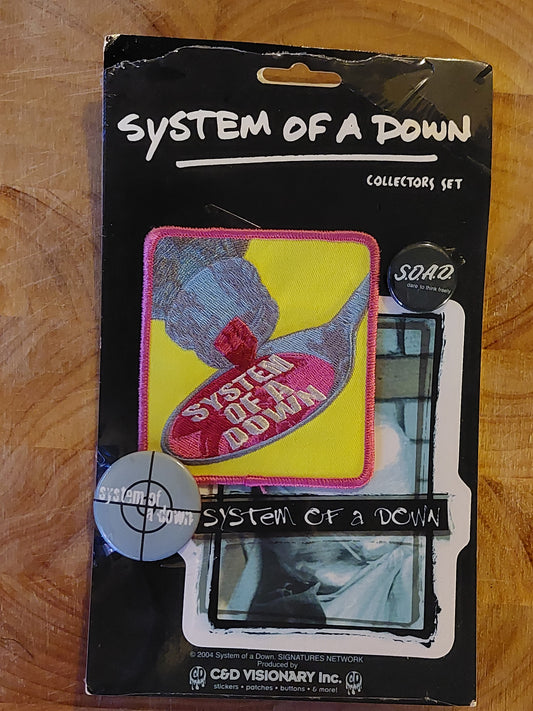 System of a down patch, button, sticker set
