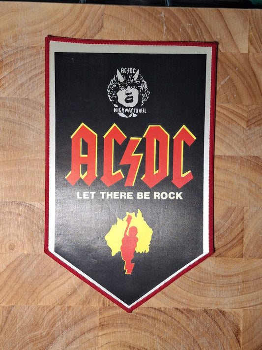 Acdc let there be rock silkscreen pendant
