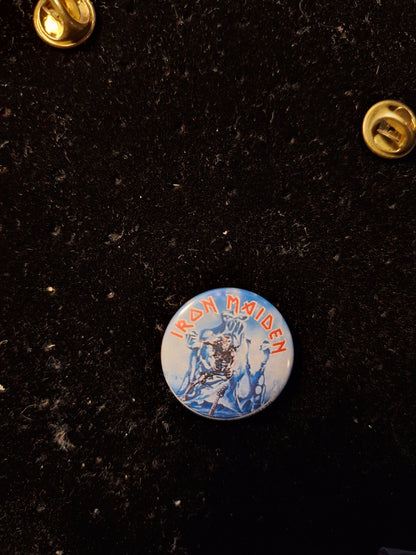 Iron maiden button 9