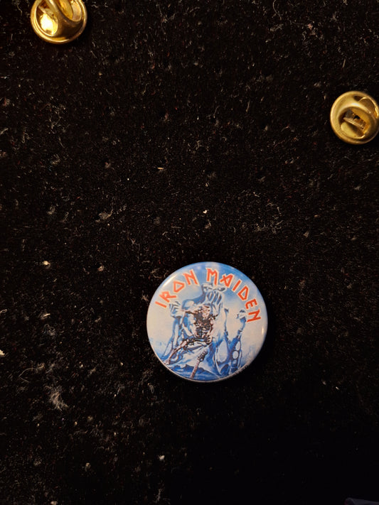Iron maiden button 9