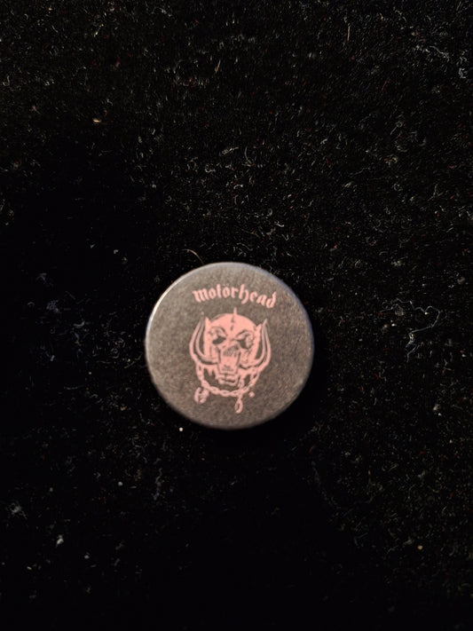 Motorhead pink snaggletooth button