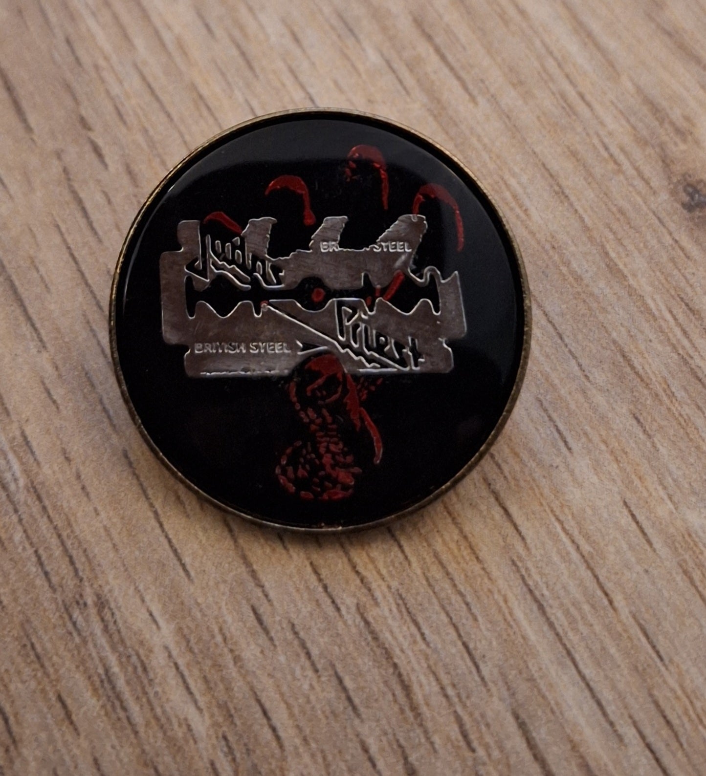 Judas Priest British steel badge